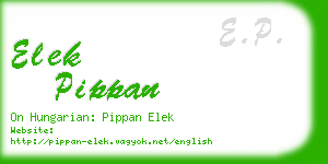 elek pippan business card